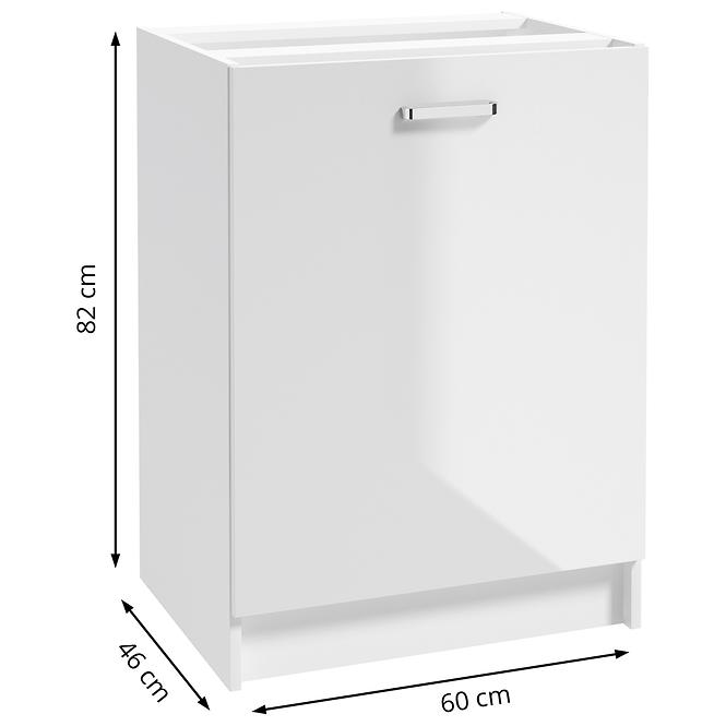 Kuchynská skrinka Arosa B60 1D0S biela,2