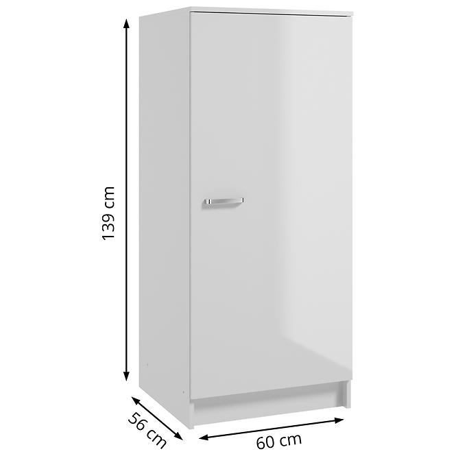 Kuchynská skrinka Arosa C60 1D0S biela,2