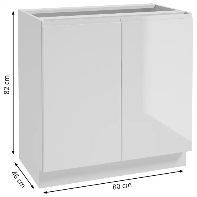 Kuchynská skrinka Paro B80 2D0S 4NN biela,2