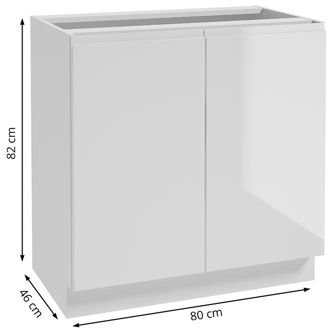Kuchynská skrinka Paro B80 2D0S 4NN biela,2