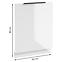 Dvierka na umývačku Basti B60 60x80x2 1D0S biela,2