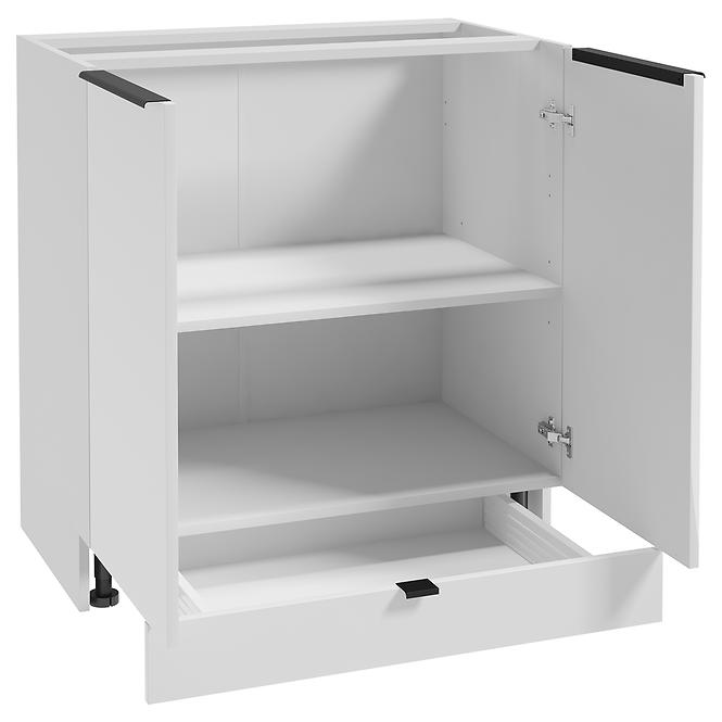 Kuchynská skrinka Basti B80 80x84x49 2D1S 4NN biela