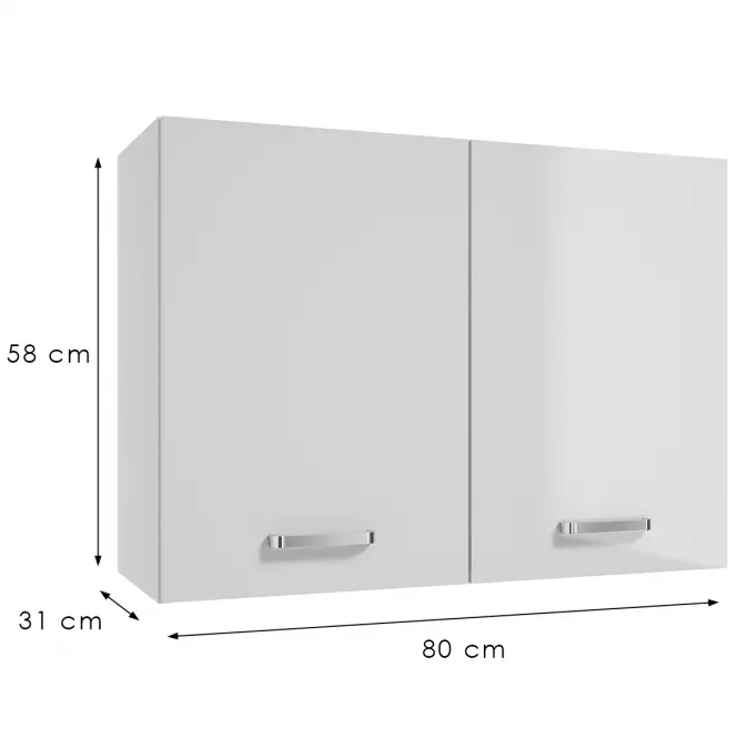 Kuchynská skrinka Arosa A80 2D0S biela,2