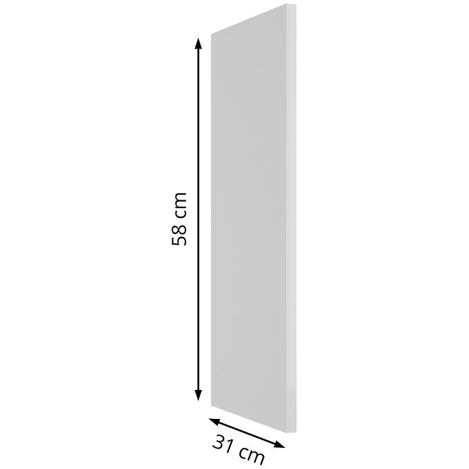 Horný bočný panel Arosa 580x290 biela   