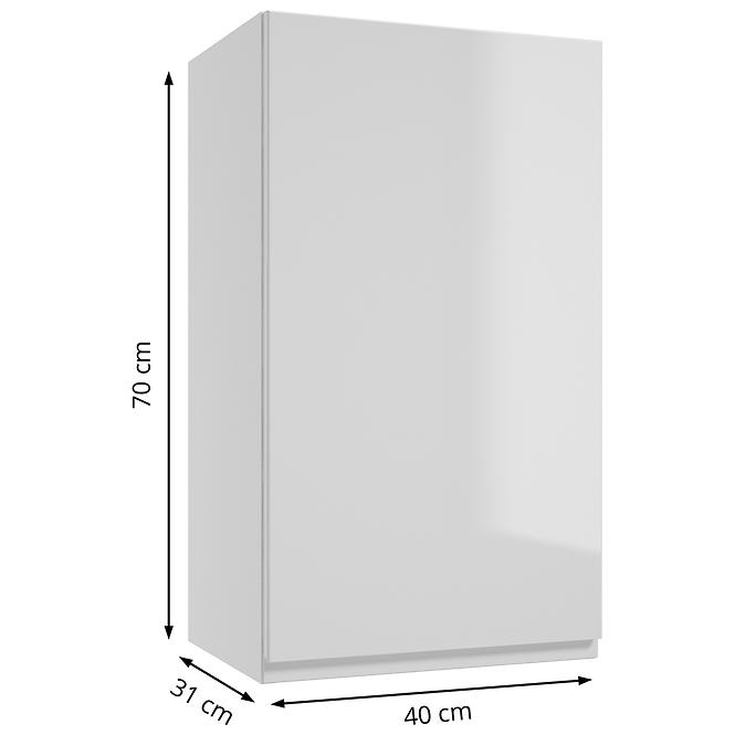 Kuchynská skrinka Paro A40 1D0S biela,2