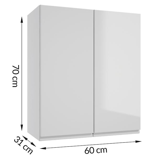 Kuchynská skrinka Paro A60 2D0S biela,2