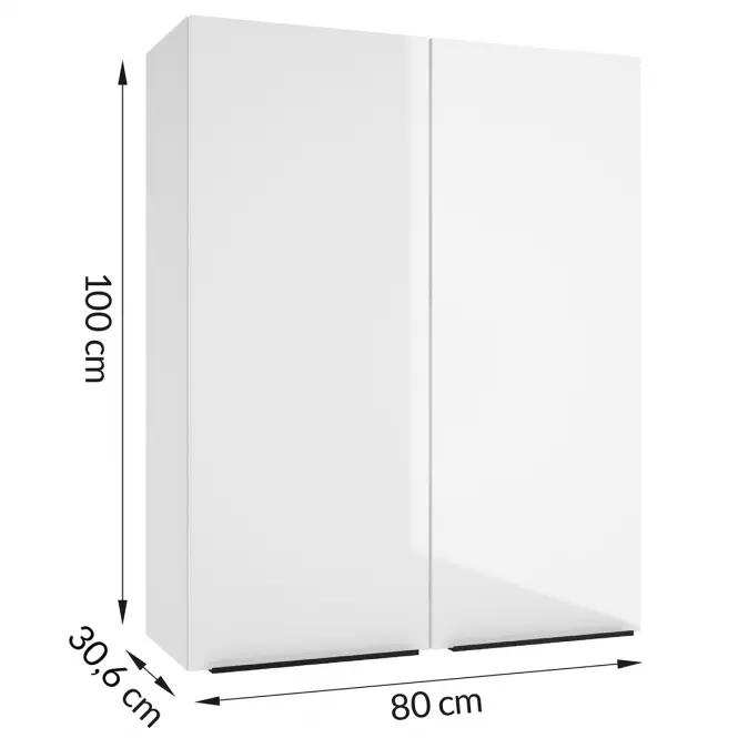 Kuchynská skrinka Basti A80 2D0S biela,2