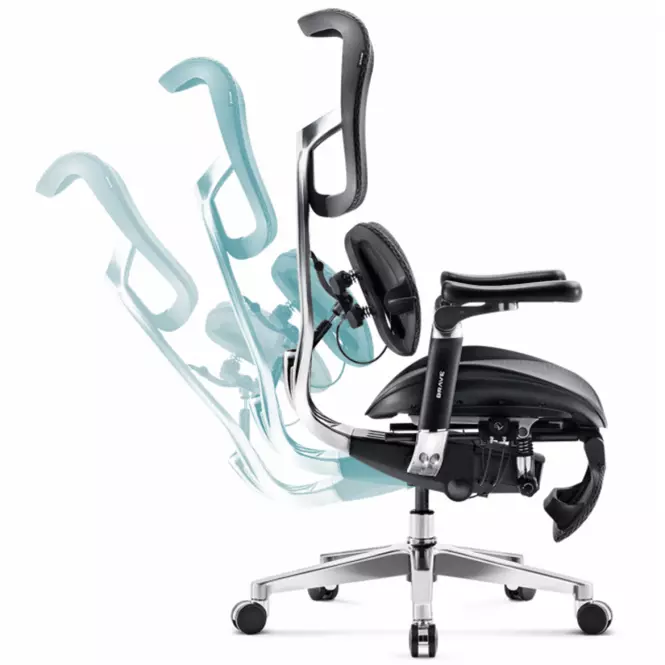 Kancelárske kreslo Brave V-Kinetic Čierna,4