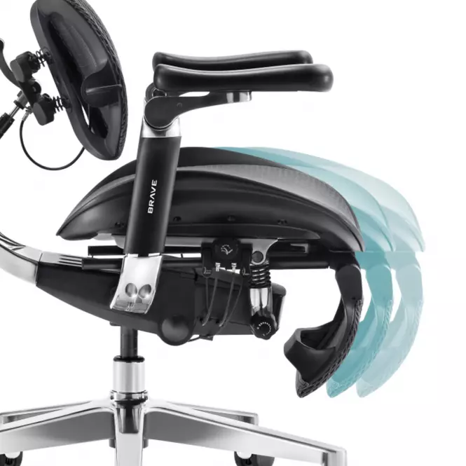 Kancelárske kreslo Brave V-Kinetic Čierna,6