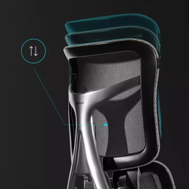 Kancelárske kreslo Brave V-Kinetic Čierna,7
