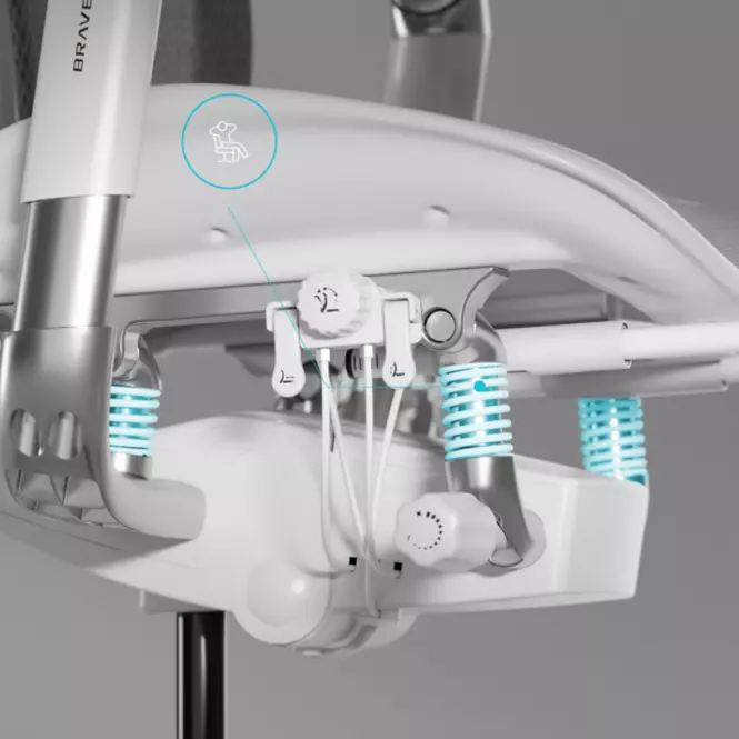 Kancelárske kreslo Brave V-Kinetic Šedá,13