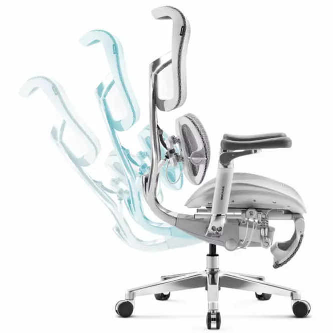 Kancelárske kreslo Brave V-Kinetic Šedá,4