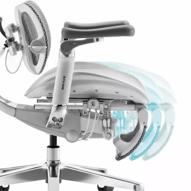 Kancelárske kreslo Brave V-Kinetic Šedá,6