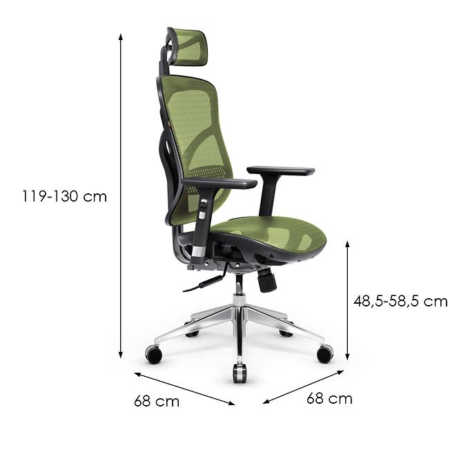 Kancelárske kreslo Diablo V-Basic Čierna/Zelená,2