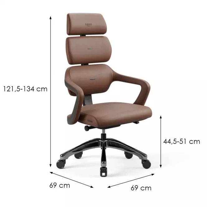 Kancelárske kreslo V-Modular Hnedá,2