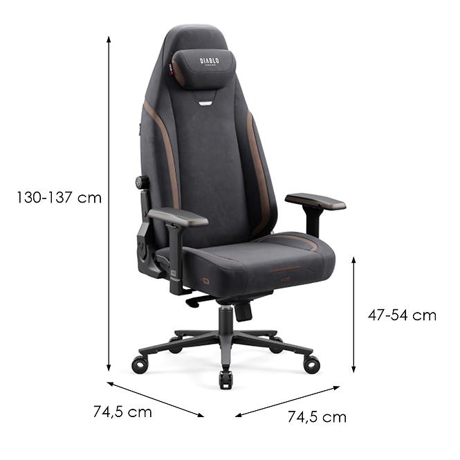 Otočné kreslo Diablo X-Eye 2.0 Čierna,2