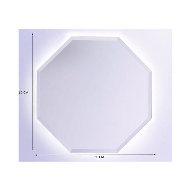Zrkadlo Heksagon LED 60x60,3