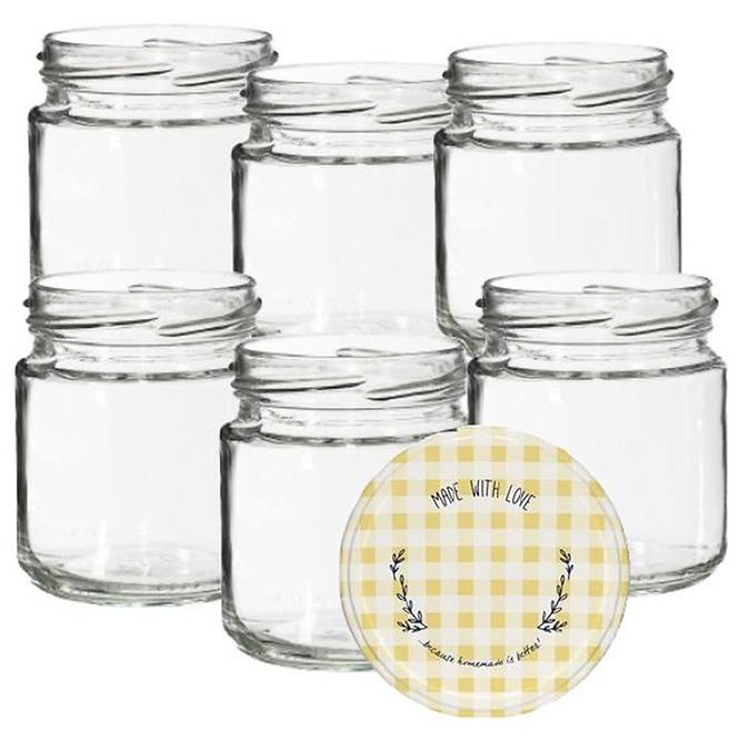 Zaváracie poháre s viečkom 130 ml 6 ks