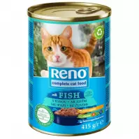 RENO Kúsky ryby pre mačky 415 g v omáčke