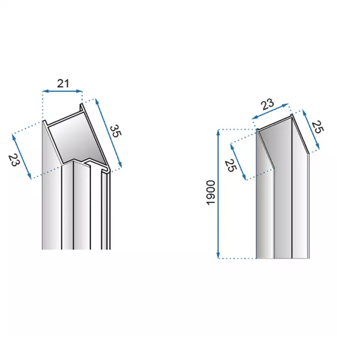 Magnetickú lištu Molier chróm 190 Rea K3261,2