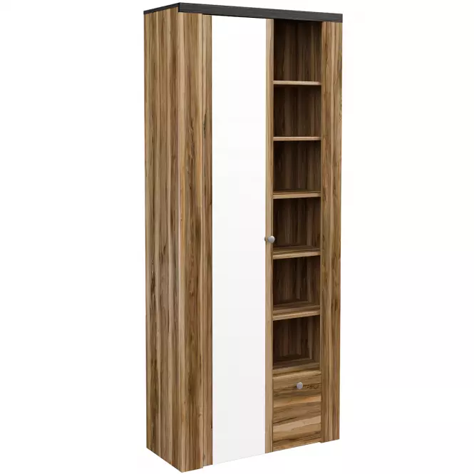 Skriňa Larona 1D 1S 87 satin nussbaum