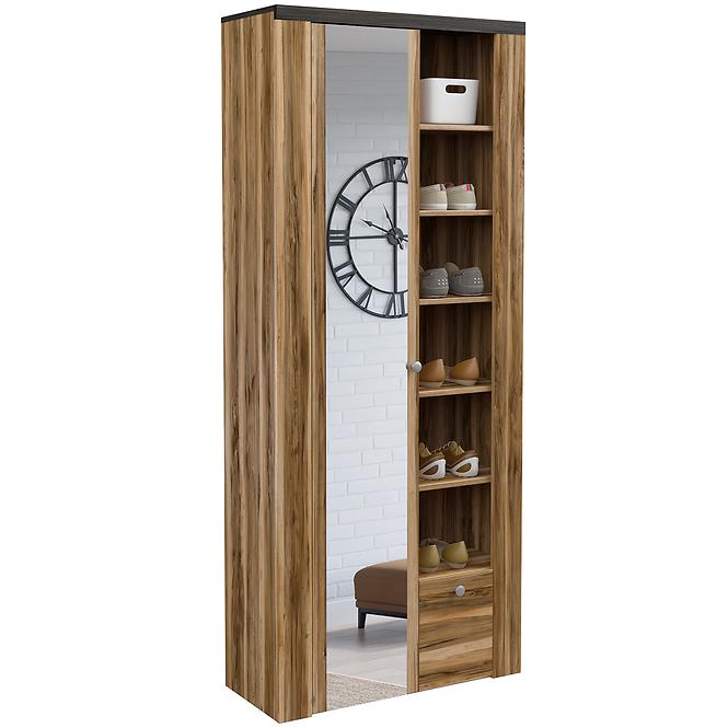 Skriňa Larona 1D 1S 87 satin nussbaum