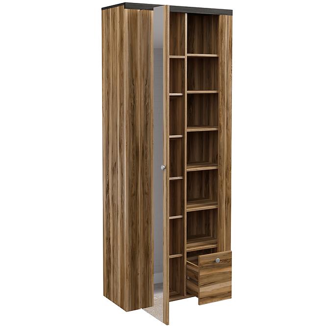 Skriňa Larona 1D 1S 87 satin nussbaum