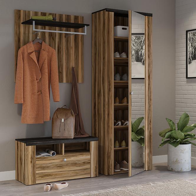 Skriňa Larona 1D 1S 87 satin nussbaum