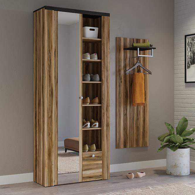Skriňa Larona 1D 1S 87 satin nussbaum