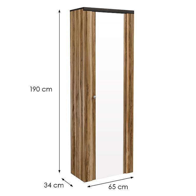 Skriňa Larona 1D 88 satin nussbaum