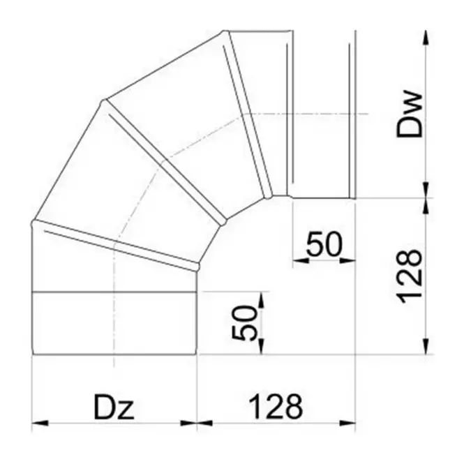 Nastaviteľné koleno 90 120 DPOK07
