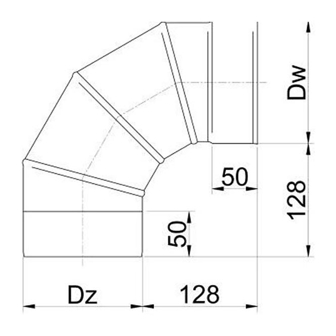Nastaviteľné koleno 90 120 DPOK07