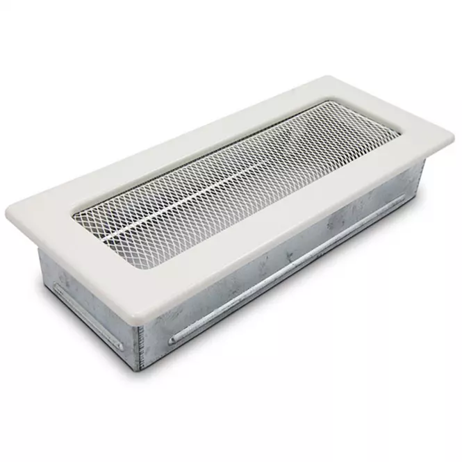 Komínová mriežka biela bez žalúzií 10.5X25 4F11250W