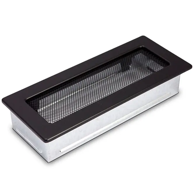 Komínová mriežka čierna bez žalúzií 10.5X25 4F11250D,2