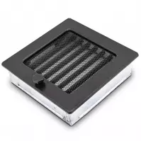 Komínová mriežka čierna so žalúziou 17X17 4F1717ZD