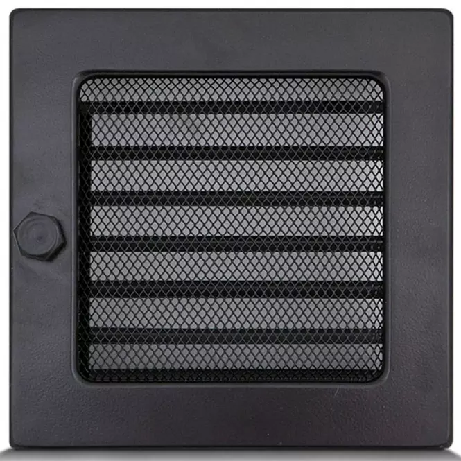 Komínová mriežka čierna so žalúziou 17X17 4F1717ZD