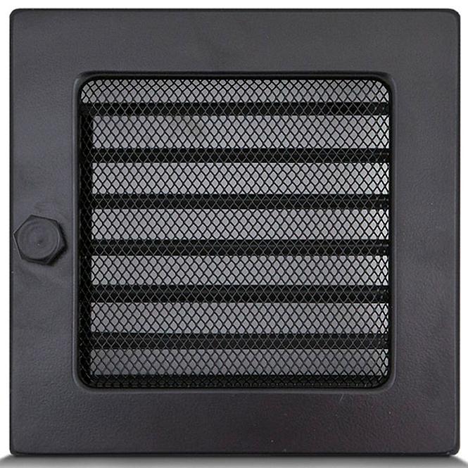 Komínová mriežka čierna so žalúziou 17X17 4F1717ZD