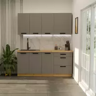 Kuchynská linka Luna Dustgrey/Artisan 180cm bez pracovnej dosky 