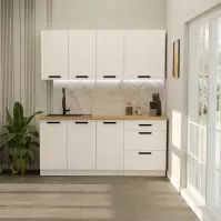 Kuchynská linka Luna Biely/Biely 180cm bez pracovnej dosky 