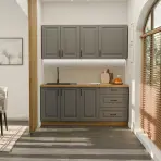Kuchynská linka Stilo Dustgrey/Artisan 180cm bez pracovnej dosky