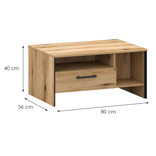 Konferenčný Stolík 1s Kendal T2 Light + Black,2