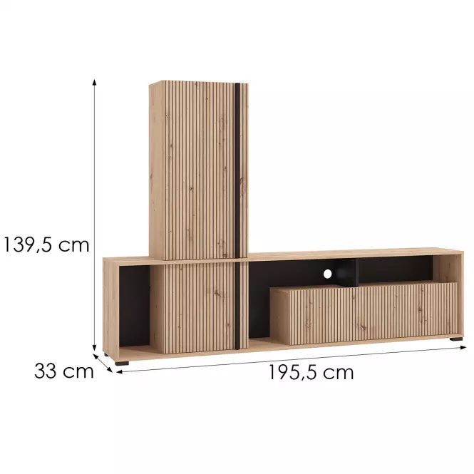 Obývacia Stena Chania Artisan/Čierna 11013496