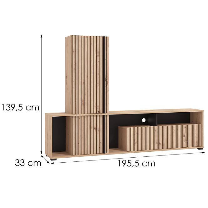 Obývacia Stena Chania Artisan/Čierna 11013496