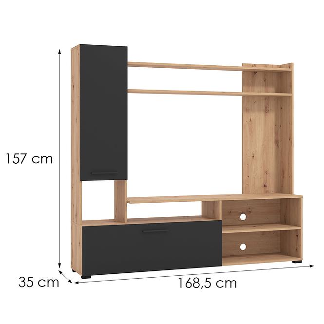Obývacia Stena Braga Artisan/Čierna 11011452