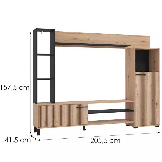 Obývacia Stena Retimno Artisan/Čierna 11013492,3