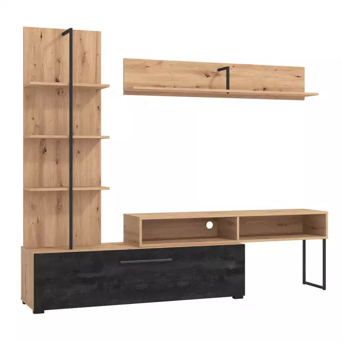 Obývacia Stena Evora Artisan/Čierna 11011202,2