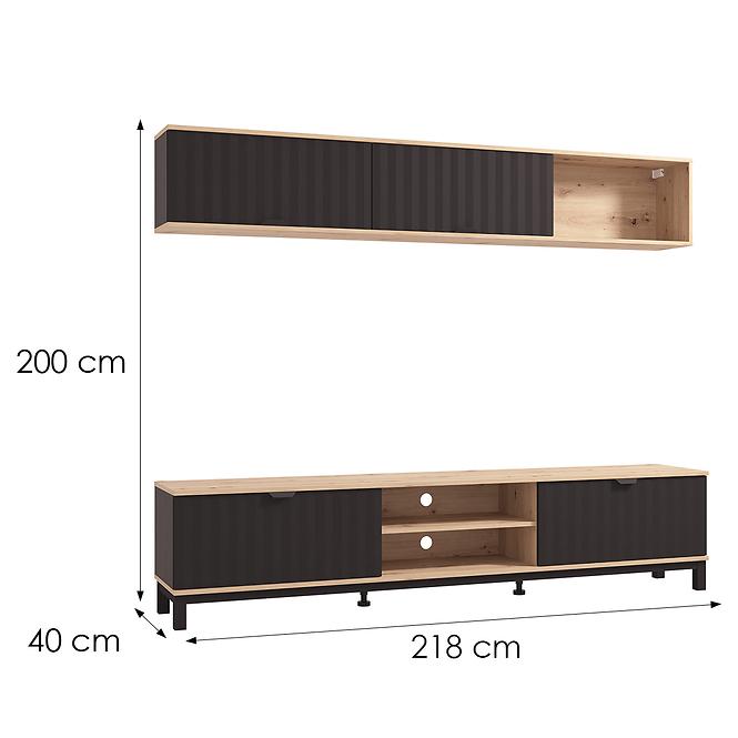 Obývacia Stena Monaco Artisan/Čierna 11013510,3