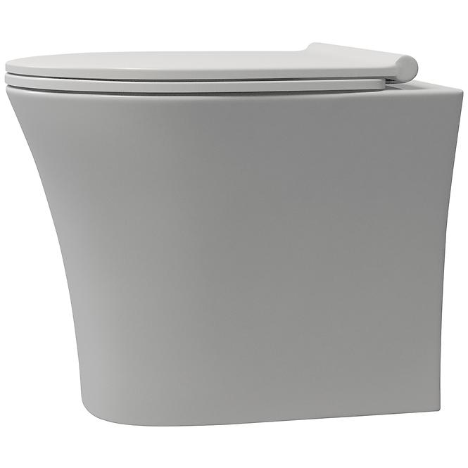 Závesná WC misa Zara Round Rimless s doskou volne padajúca