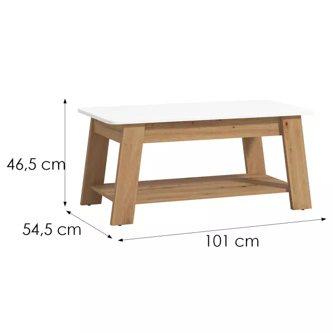 Konferenčný stolík Piave Artisan/Biela 11013082