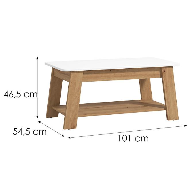 Konferenčný stolík Piave Artisan/Biela 11013082